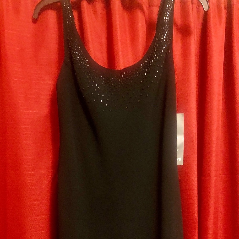 S.L. Fashions- New with tags. Black dress with metal beading in size 8
